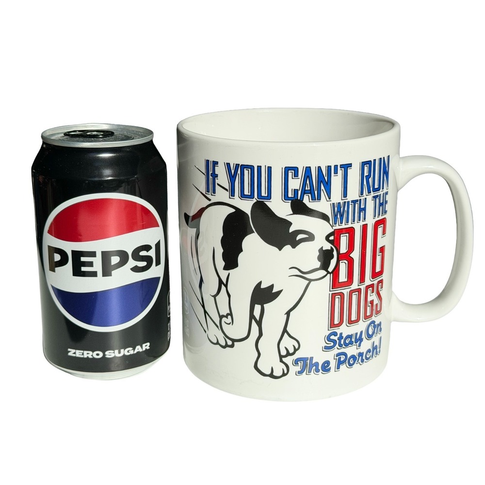 Big Dogs Coffee Mug 2000 Can't Run With The Big Dogs 24 oz Extra Large Soup Mug